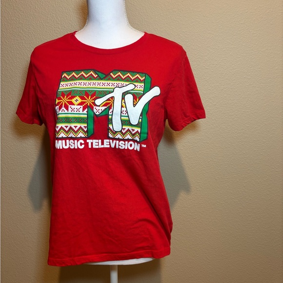 MTV Red Graphic T-Shirt - Picture 3 of 4
